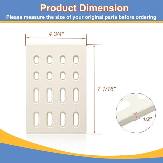Ceramic Brick, Ceramic Radiant Flame Tamer Replacement for Barbeques Galore Grand Turbo, Grand Hall, Members Mark Grills, Heat Plate Ceramic Briquettes, 7 1/16" x 4 3/4" x 1/2", 4 Pack