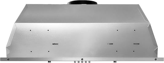 COSMO COS-30IRHP 30 in. Lumin Collection 380 CFM Ducted Insert Range Hood, Button Controls, LED Lights, Stainless Steel