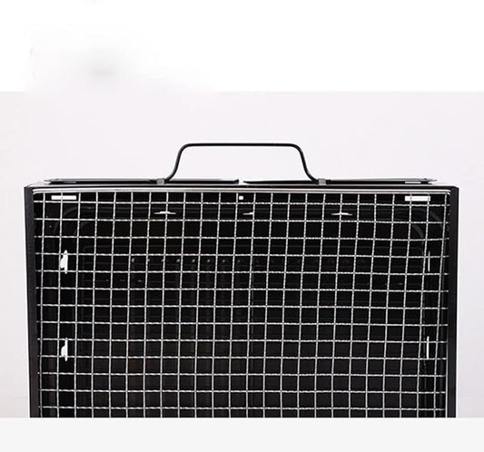 BBQ Grill Outdoor Bbq Grills Patio Stainless Steel Charcoal Grill Stove Outdoor Camping Picnic Burner Accessories Tools (Color : A, Size : 35 * 27 * 20cm) (Black 43 * 29 * 24cm)