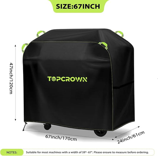 TOPCROWN Grill Cover for Outdoor Grill, Universal Fit 45"-75" BBQ Gas Grill Waterproof Anti-UV Oxford Fabric Windproof Design with Adjustable Straps, Fits Weber/Char-Broil/Nexgrill and More (67")
