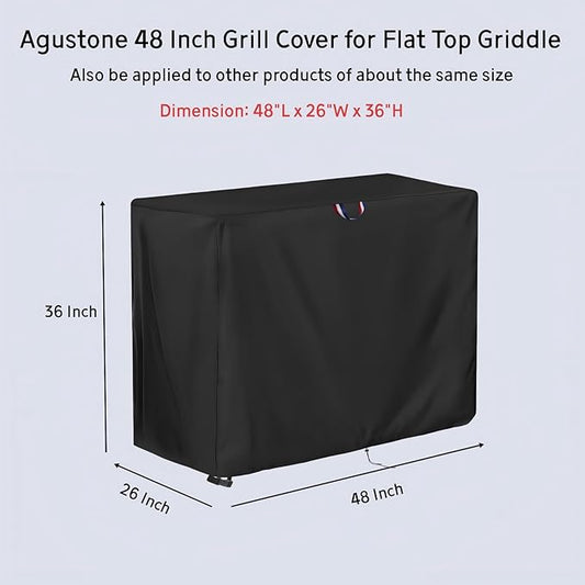 48 Inch Grill Cover for Blackstone Griddle, Outdoor Waterproof Covers for Flat Top Grill, Patio Propane Gas Griddle Cover - 48" L x 26" W x 36" H