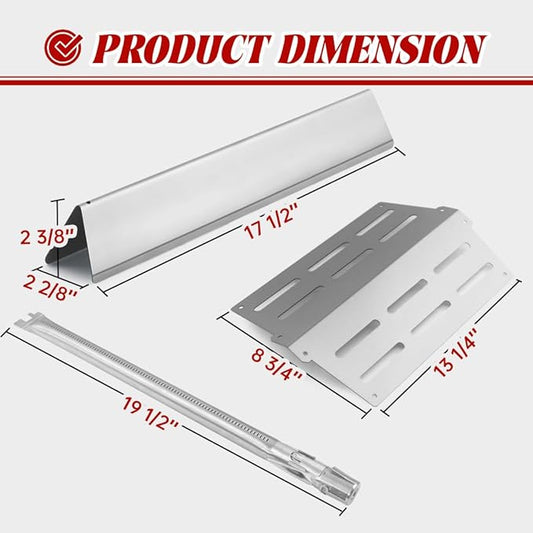 7620 7621 Flavorizer Bars for Weber Genesis 300 Series, E310, S310, E320, E330, S330, EP310, EP320, EP330 Grill with Front-Mounted Control (62752-4+7620+7622, 62752-4+7620+7622)