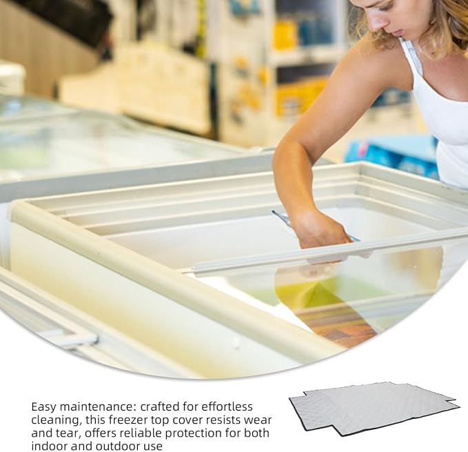VOSAREA Freezer Top Cover: Waterproof Thermal Insulation Blanket for Refrigerator Covers Outdoor Indoor Use - Sun Protection for Mini Fridge Chest Freezer And Beverage Coolers