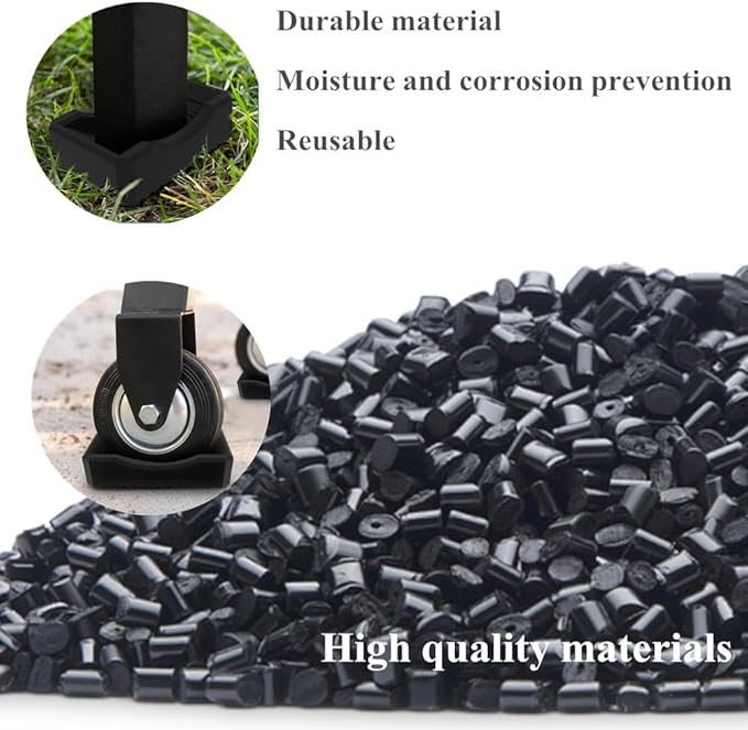 Furniture Wheel Caster Cups/Universal Outdoor Barbecue Stove Anti Slip Fixed Wheel,Silicone Non-Slip Caster Cups,Suitable for All Small Wheels of Outdoor Barbecue Grills/Furniture(4Pack/Black