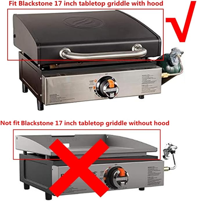 Heavy Duty Grill Cover Compatible with 1814 Blackstone 17 Inch Griddle with The Hood, 600D Heavy Duty Cover - Heighten