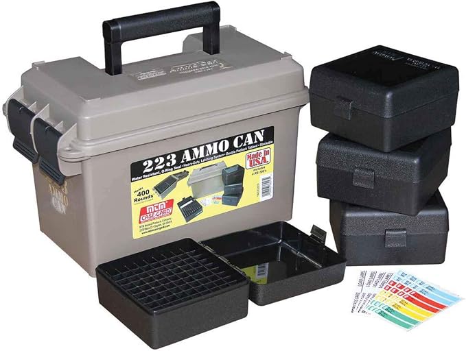 MTM ACC223 Ammo Can Combo, Holds 400 Rounds, Bulk Ammo Storage, USA Made, Dark Earth