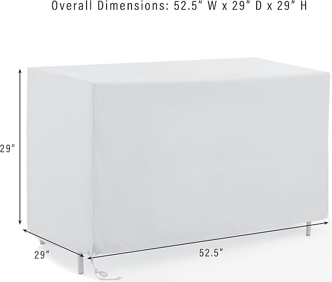 Crosley Furniture Patio Furniture Covers, Waterproof Outdoor Storage Deck Box Cover for Backyard, Gray