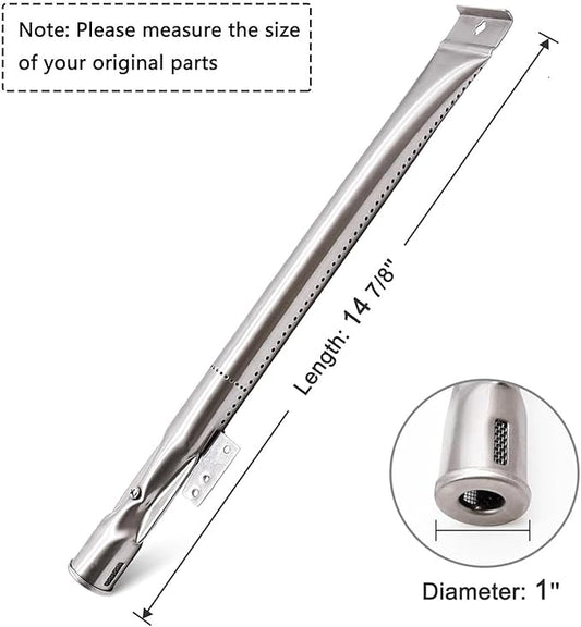 BBQ-Element Stainless Steel Grill Burner Tubes Replacement for Nexgrill 720-0830H, 720-0783E, 720-0864, Gas Grill Pipe Burners for Kenmore, Kitchen Aid, Nexgrill 720-0830A Gas Grill.(4 Pack)