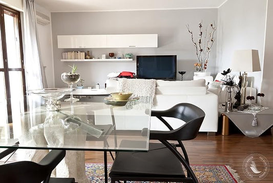 Tempered Glass Table Top 34 Inch Square Beveled Edge Clear Surface 1/2 Inch Thick for Home Office or Outdoor Furniture by Fab Glass and Mirror