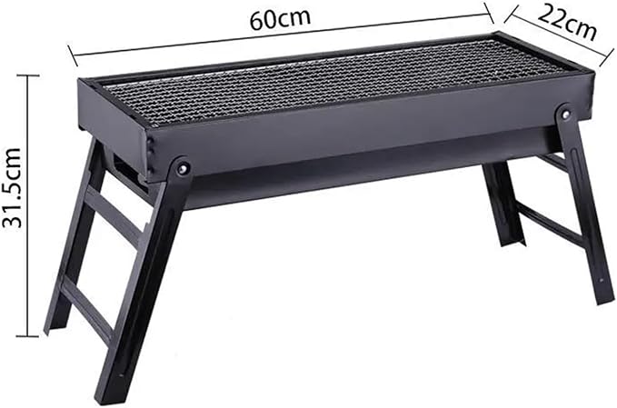 Outdoor BBQ Grills Folding Portable Wood and Carbon Barbecue Charcoal Stove Compatible for Cooking Meat