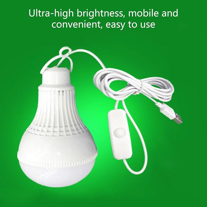 USB Powered LED Camp Light Push Button Control for Work BBQ Fishing Repair Hanging Tent Lamp
