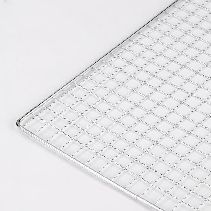 Stainless Steel Mesh BBQ Grill Grate Grid Wire Rack Cooking Replacement Net, Reusable Non-Stick BBQ Rack Cross Wire Grill Mat for Home Party Camping Barbecue Outdoor Picnic(Size:25x40cm)