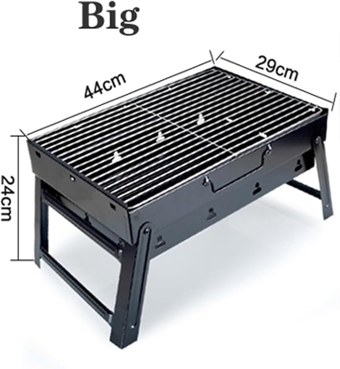 Portable BBQ Grills Stack Charcoal 3-5 People Thicken Barbecue Tools Complete Foldable Outdoor(Big)