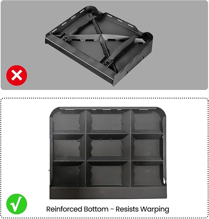 23x16 Inch Nonstick Universal Grill Griddle for Gas Grill, Built-in Grease Channel & Reinforced Even-Heat Base, Easy Clean, BBQ Griddle Plate for Outdoor BBQ, Camping, Indoor Stovetop Cooking