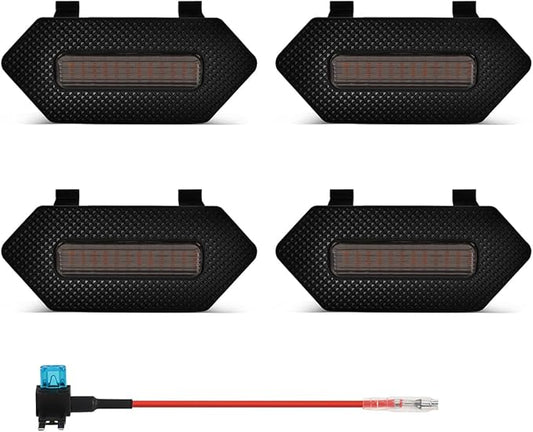 Grill Light for Toyota 4Runner TRD Pro 2025 2026, Smoked Shell Amber LED Front Grille Lights Fit for 4Runner Trailhunter
