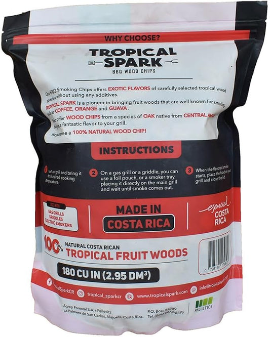 Wood Chips | Perfect for BBQ, Smoking, Grilling, Bake, Roast, Braise | Premium 100% All-Natural | Oak | 180 cu in Bag