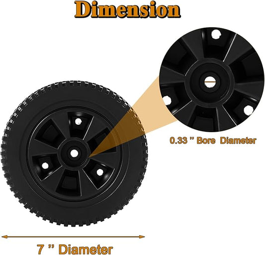 G437-0037-W1 463347519 Grill Wheels Replacement Parts for Charbroil Wheels 7 Inch 463331221 463371116 463436215 463343015 Char Broil 463377319 463211513 463344015 463343819 Gas2coal Grill Parts