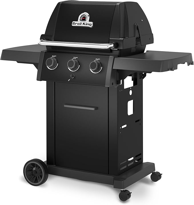Broil King 824154 Royal 320 Shadow 3-Burner Propane Gas Grill in Black