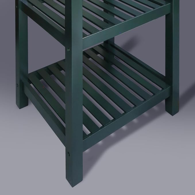 Casual Home Sunrise (Small) with Solid Harvest Hardwood Top Kitchen Island, 22.75" W, Natural/Hunter Green