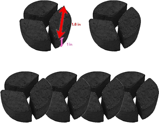 WYNN Premium Hookah Coconut Charcoal-Hexagonal,Crescent,Cube,and Flat Shapes, 1 Kg Pack, Long Lasting, Low Ash-No Headache-No Odor-All Natural (Crescent)