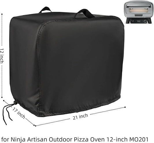 Pizza Oven Cover for Ninja Artisan Outdoor Oven/Tabletop Outdoor Grill | 21x17x12,Waterproof Dustproof Heavy Duty Oxford Fabric,for Artisan Electric Outdoor Pizza Oven with Stone 12inch MO201