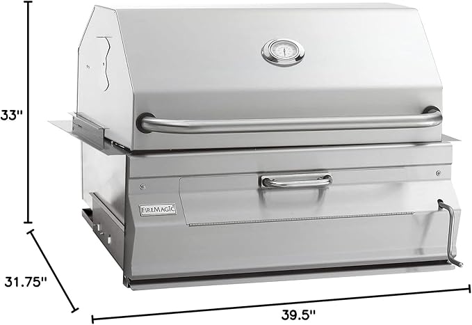 Fire Magic Legacy 30-Inch Built-In Charcoal Grill with Smoker Oven/Hood (14-SC01C-A)