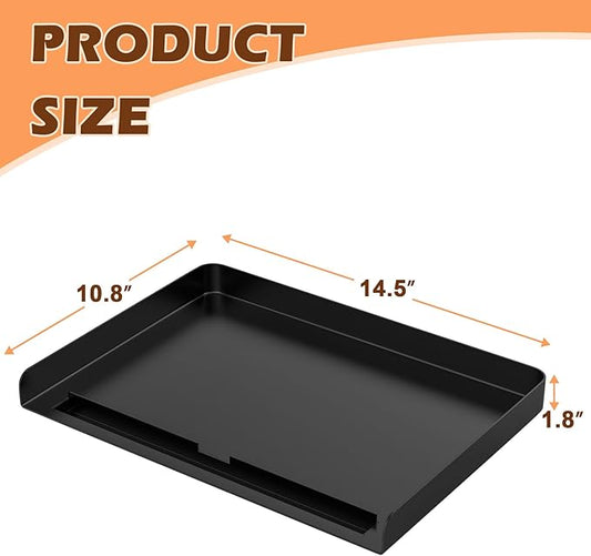 GR101 Grill Plate Replacement Part for Ninja Sizzle Smokeless Indoor Grill & Griddle, 14'' Flat Top Grill Plate Parts for Ninja GR100 Series Electric Grill, GR101 Griddle Plate, Non-stick
