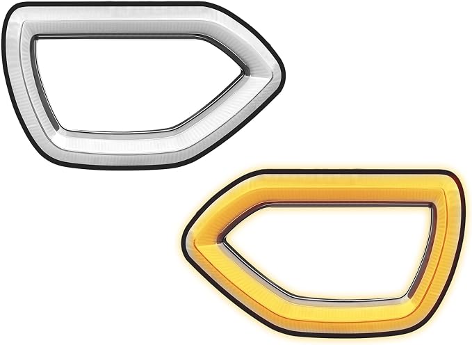 LED Grille Lights for 2015-2019 Dodge Charger SRT/Scat Pack, 2017-2019 Dodge Charger Daytona, SXT & R/T, White DRL & Yellow Turn Signal Light, 2PCS, Driver & Passenger Side