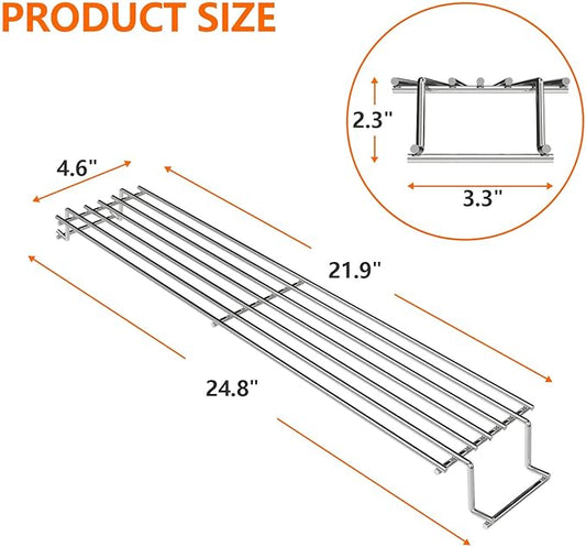 7641 Warming Rack for Weber Spirit 300 & GS4 Spirit II 300 Series E-310 320 330 S-310 320 330 Gas Grills with Front Control Knobs, Upper Rack for Weber Genesis Silver Gold B/C Gas Grill, 24.8 Inch