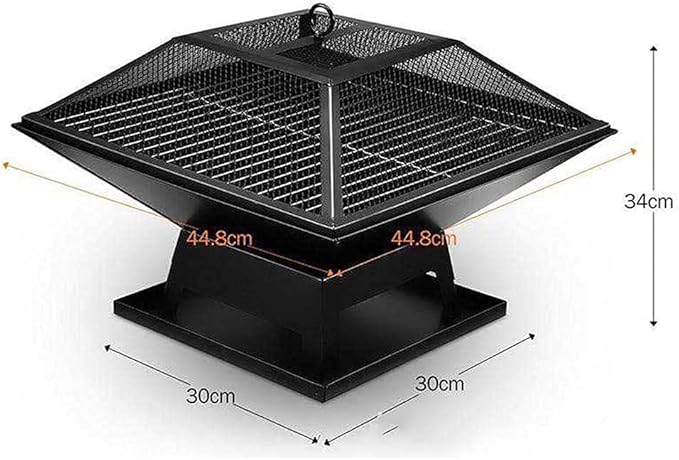 Charcoal Grill Barbecue,Firepit for Outside Portable,with Grill Grate,BBQ Grill,Small,for Outside Camping Patio Barbecue