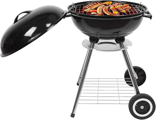Portable Charcoal Grill for Outdoor 18 inch Barbecue Grill and Smoker Heat Control Round BBQ Kettle Outdoor Picnic Patio Backyard Camping Tailgating Steel Cooking Grate for Steak Chicken