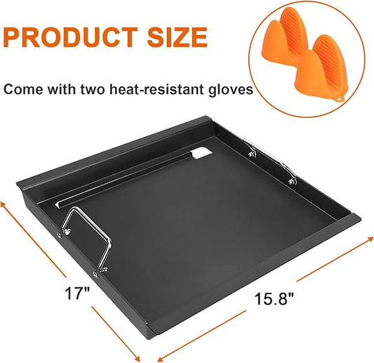 17" Full-Size Griddle Insert for Charbroil Performance 2 Burner 463630021 463660421 463630422,Commercial 463644220 463642316, for Nexgrill 720-0864M 720-0864, Replacement for G426-0004-W1 G426-0005-W1