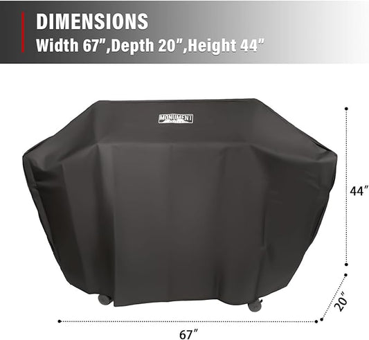 Monument Heavy Duty Gas BBQ Grill Cover, 66-inches for Denali D605, SKU A003