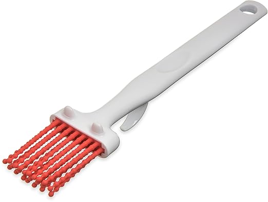 Carlisle FoodService Products Silicone Basting Brush – 4040305 Basting Brush for Cooking, 2in, Heat-Resistant, Grip Bristles for Kitchens, Restaurants, Catering, Silicone Brush Head, Red