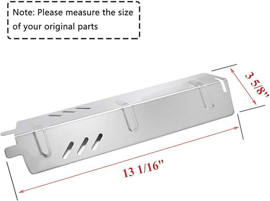 BBQ-Element Grill Replacement Parts for Backyard Grill BY13-101-001-11, BY14-101-001-01, BY16-101-002-05, GBC1429W, Stainless Steel Heat Plate Tent Shields Burner Cover for Uniflame GBC1329W.