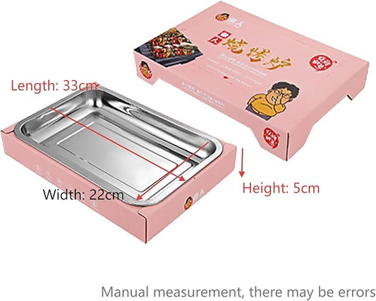 Portable Charcoal Grill, Compact Detachable Stainless Steel BBQ Smoker, Single Use Barbecue Grill for Outdoor Camping, Easy to Carry and Clean (Pink (containing 30 Charcoal))