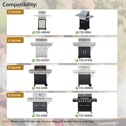 Grill Replacement Parts for Nexgrill 6 Burner 720-0898, 720-0898A, Nexgrill 5 Burner 720-0888, 720-0888N, Nexgrill 4 Burner 720-0830H, 720-0783E. Grill Heat Plates Shield, Burner Tubes and Igniters.