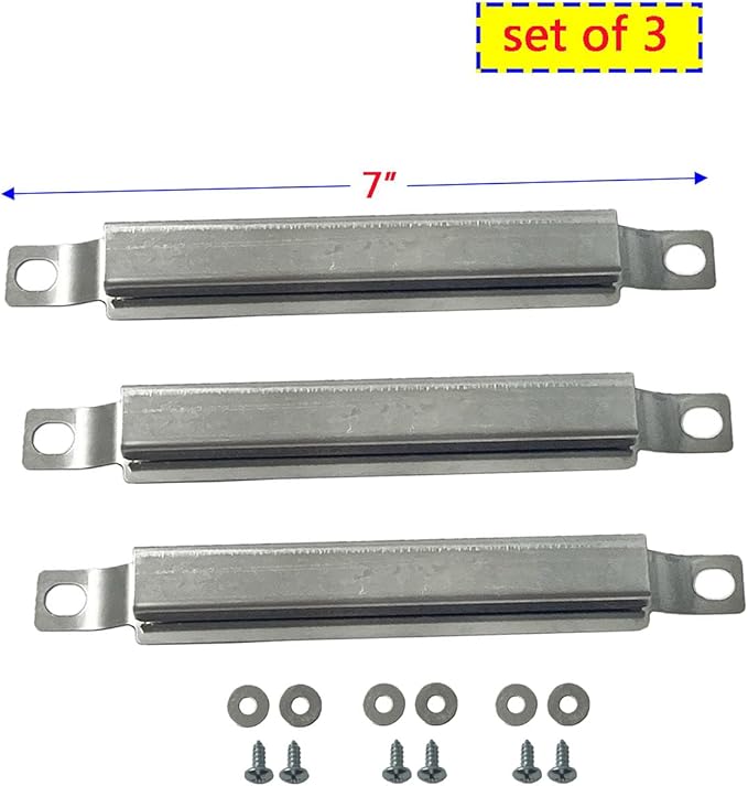 Parts Kit DG259 Replacement for Charbroil Grill 463436213,463436215; Thermos 466360113 Repair Kit (SS Burner + SS Carry-Over Tubes + Porcelain Steel Heat Plate)