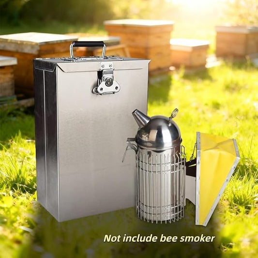 Stainless Steel Bee Smoker Jail Sealed Storage Box | smoke-Contained, Faraday Box | Multi-Purpose Tool Storage Box for Beekeepers, Farmers, Technicians & Outdoor Enthusiasts