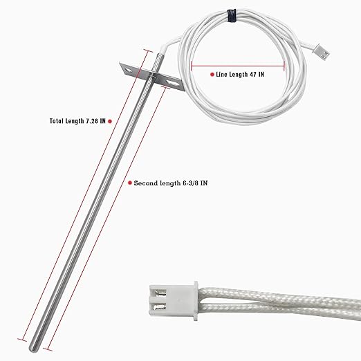 Temperature Probe Sensor RTD Replacement Parts for Camp Chef Wood Pellet Smoker Grills, Replace for Part PG24-44