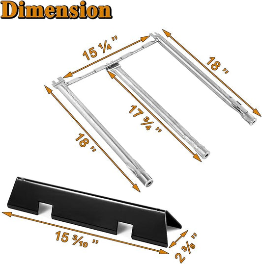 Spirit E-310 Grill Replacement Parts for Weber Spirit Grill Parts Spirit 300 Series E310 E-330 E330 SP310 SP320 310 Spirit II E-310 2 E-310 GS4 3 Burner 7636 Flavorizer Bars 68950 Burner Tube Kit