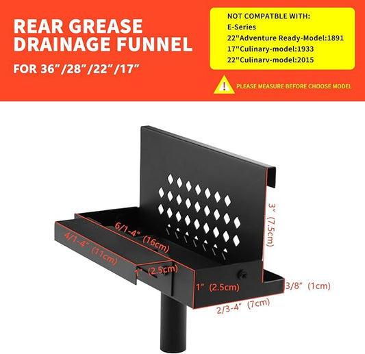 Rear Grease Drainage System for Blackstone, Grease Gate for Blackstone Grease Cup Upgraded Two mounting Options Blackstone Accessories