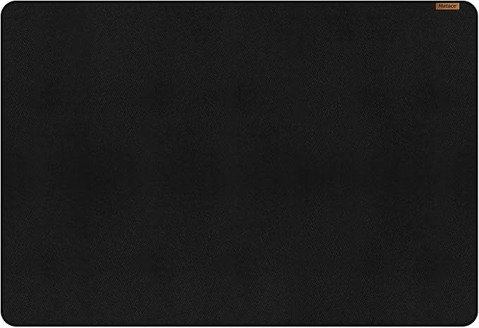 Matace 76x52 Fireproof Grease Mats for Under Outdoor Grill, Extra Large Double-Sided Fire Retardant Silicone Floor Mat for BBQ, Camping Stove, Fire Pit, Waterproof Patio & Deck Protector, Black