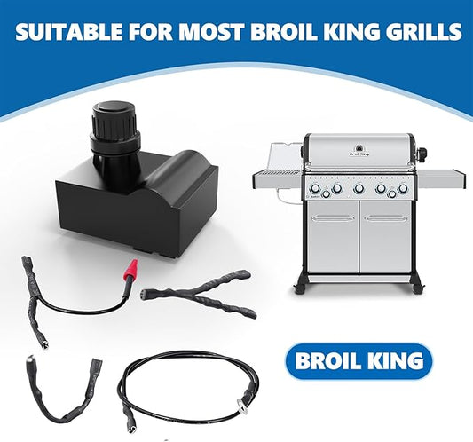 SafBbcue 17060 Grill Igniter Kit Replacement for Broil King, Grill Ignition Button Starter Accessories, Ignition Kit for 1-5 Burners Gas Grill, Outdoor BBQ Party Supplies