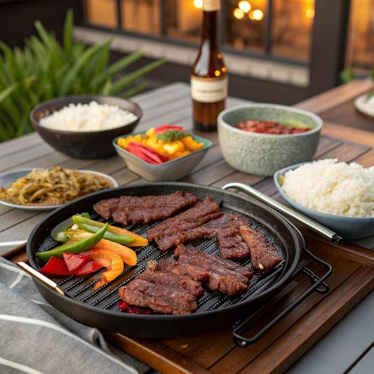 San-J - Gluten Free Korean BBQ Sauce - Bold and Savory Sauce for Cooking - Non-GMO - 10 oz. Bottles - 6 Pack