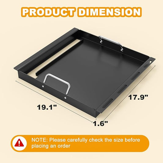 Full Size Griddle Insert Replacement Part for Oklahoma Joes Longhorn Smoker Grill 15202029 16202046 1767150, Non-stick Flat Top Cooking Griddle for Chargriller 5050 5650 3008, Carbon Steel