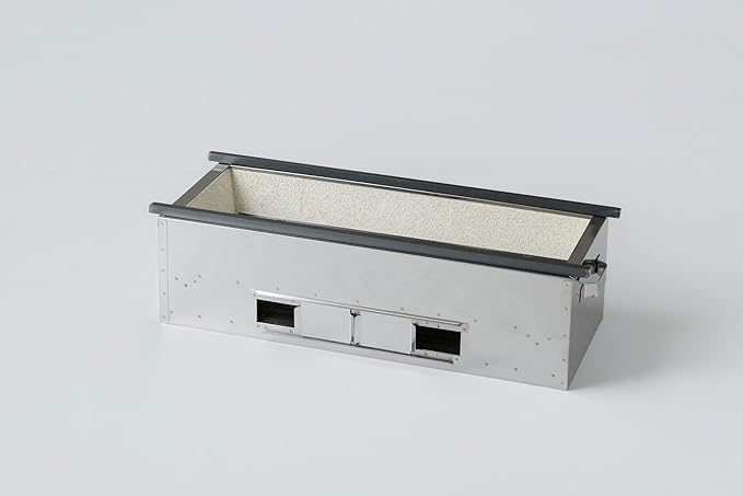Teruhime TM-624 Grilling Pot, Charcoal Stove, 23.6 x 9.4 inches (600 x 240 mm), Far Infrared, Charcoal Grill, For Commercial Use, For Festivals, Events, Church Gatherings, Festivals, Yakitori Skewers
