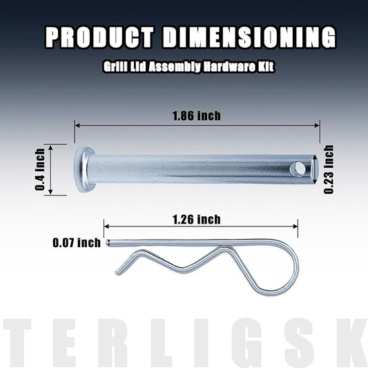 Grill Lid Assembly Hardware Kit Compatible with Weber 88206 Grills Fits Many Genesis and Summit Grills Models (2 Pack)