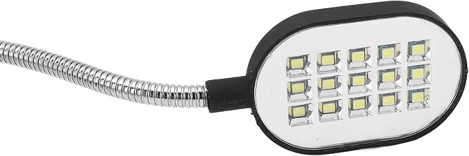 Magnetic Gooseneck Lamp, 360 Adjustable High Brightness LED Work Light with Weather Base for Fishing BBQ Camping (Black)