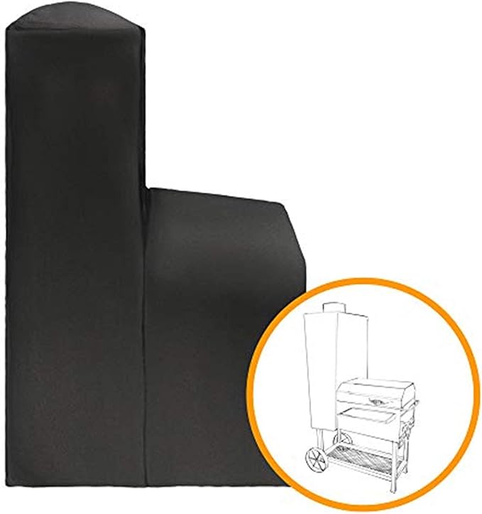 i COVER Offset Smoker Cover-Sized for Oklahoma Joe's Bandera and Rivergrille Rustler Vertical Offset Smoker Heavy Duty Weather Resistant Water Proof Patio Outdoor Canvas